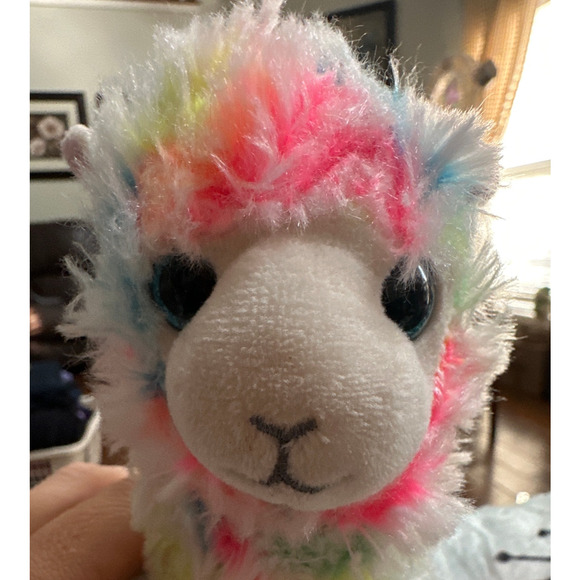Rainbow Lola Alpaca Plush Toy Stuffed Animal Fluffy Llama Multicolor Cuddly Soft - Picture 3 of 10